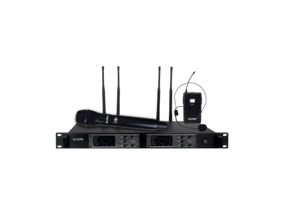 Glemm Microfone Mão s/ Fios + Cabeça + Emissor+ Receptor UHF Glemm Microfone Mão s/ Fios + Cabeça + Emissor+ Receptor UHF